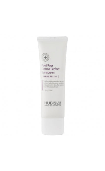 HUBISLAB POST RAYS DERMA PERFECT VEIDO KREMAS NUO SAULĖS SPF 50, 50 G