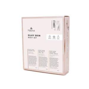 NATURYS BODY SILKY SKIN BOX/ Švelnios odos rinkinys kūnui, 3prod. po 250ml