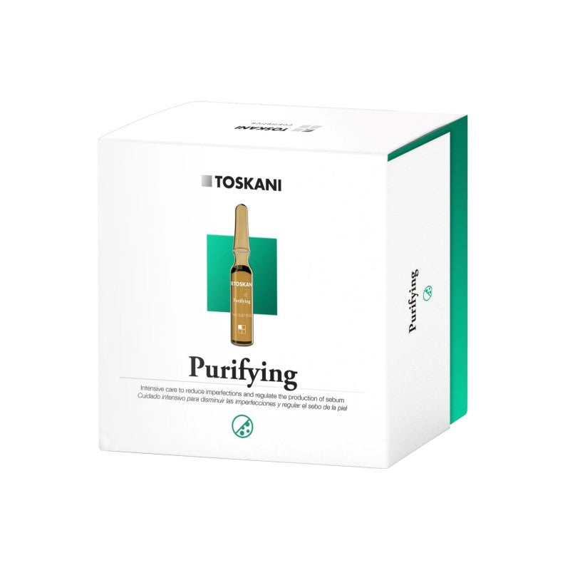 TOSKANI Purifying Ampoules, riebiai, problematiškai odai, linkusiai į aknę, 15x2 ml